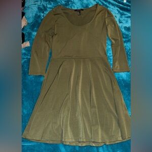 Elegant Olive Green Women's Dress